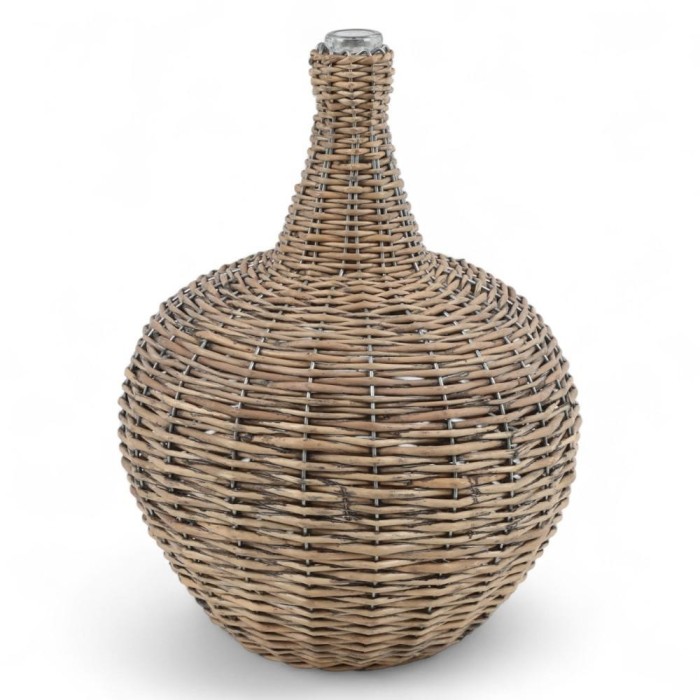 BOTTIGLIA VETRO VIMINI NORTON H.30